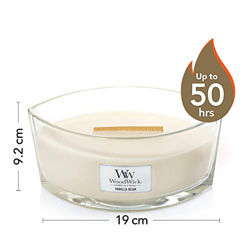 Woodwick Ellipse Scented Candle with Crackling Wick | Vanilla Bean | Up to 50 Hours Burn Time - FoxMart™️ - Woodwick